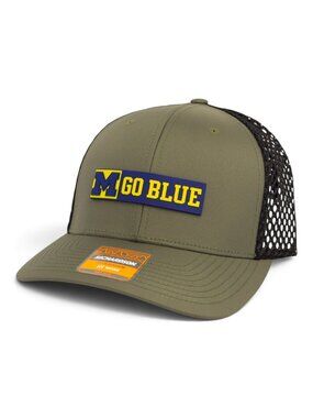 Michigan Wolverines GO BLUE 3D Snapback Tilikum Trucker Hat- Loden/ Black